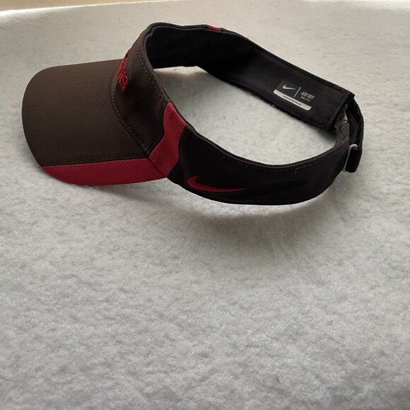 Nike Rajun Cajuns Visor University Louisiana Lafayette Brown Red Adjustable ULL - Picture 9 of 16
